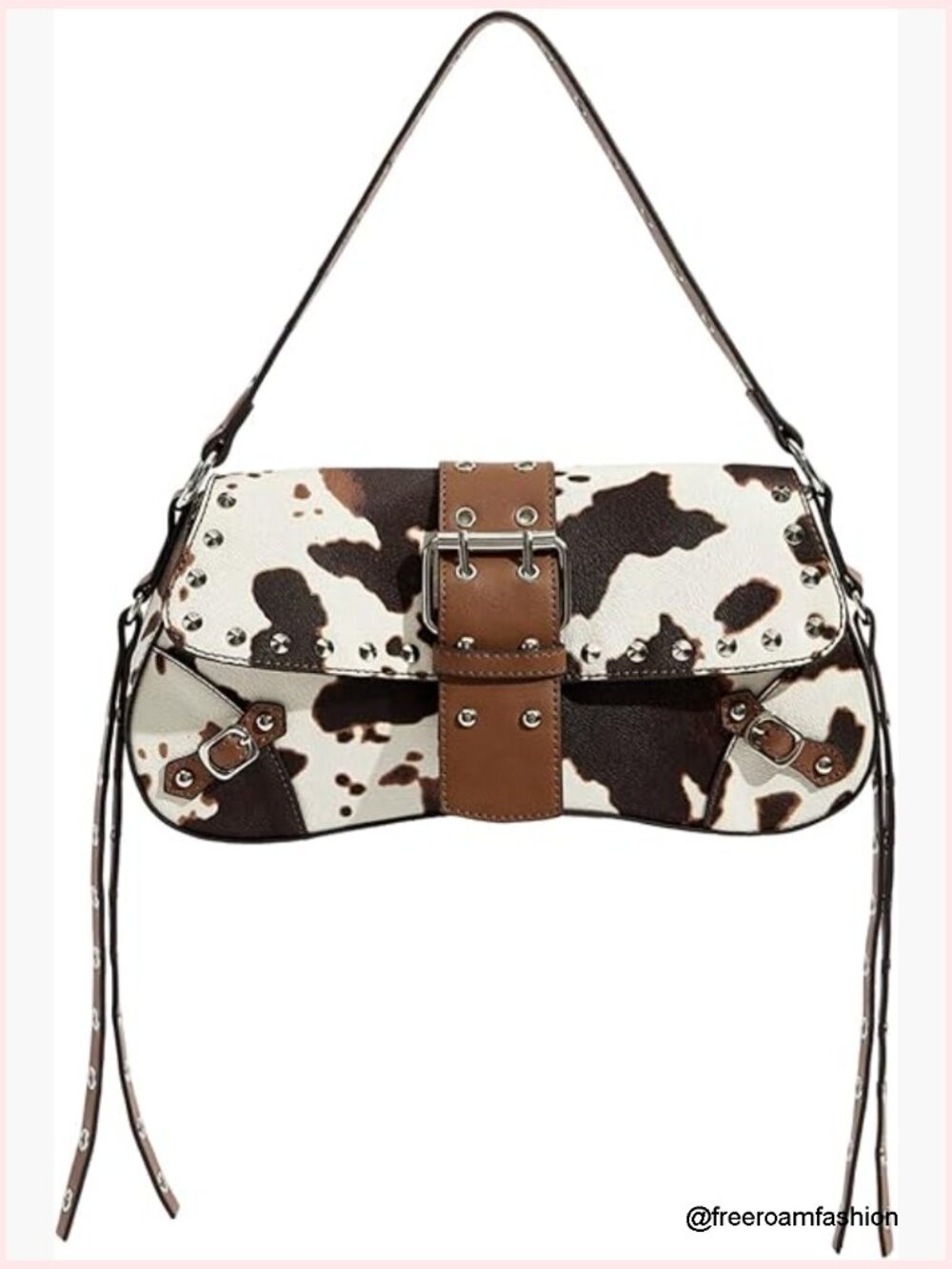 Y2K Mini Crossbody Bag Studded Goth Punk Shoulder Purse Trendy Handbag Satchel
